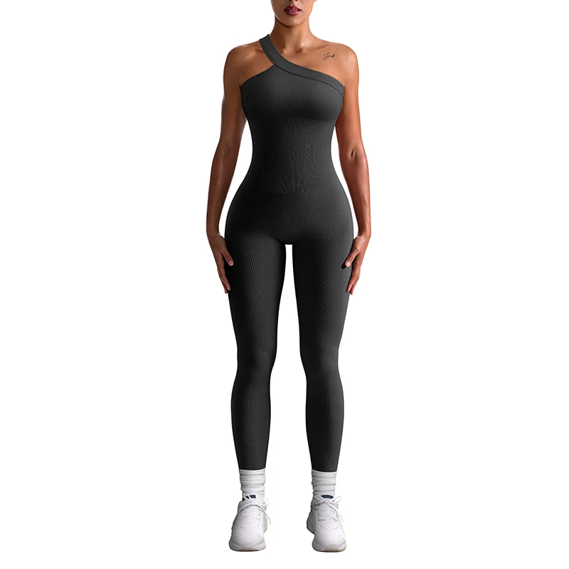 Asymmetrical One Piece Ribbed Bodysuit (5 Pack)